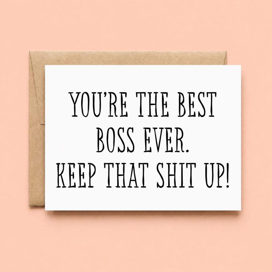 You're the Best Boss Card, Funny Boss Card, Card for BOSS, Birthday ...