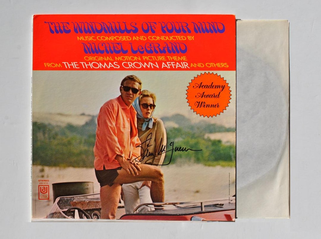 STEVE Mcqueen Signed Movie Title Soundtrack the Thomas Crown Affair