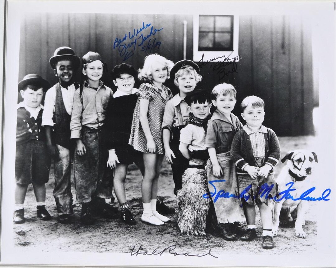 LITTLE RASCALS/ Our GANG Cast Signed Photo X4 – Hal Roach, Spanky ...