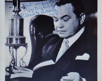 EDWARD G. ROBINSON SIGNED Photo - Key Largo - Little Caesar - Double Indemnity w/coa