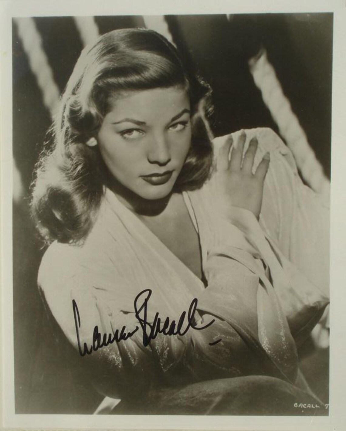 LAUREN BACALL Signed Photo - the Big Sleep, Dark Passage, Key Largo ...