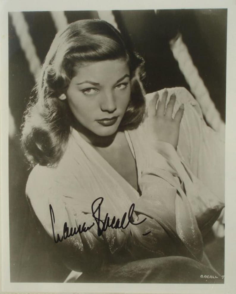 LAUREN BACALL Signed Photo - the Big Sleep, Dark Passage, Key Largo ...