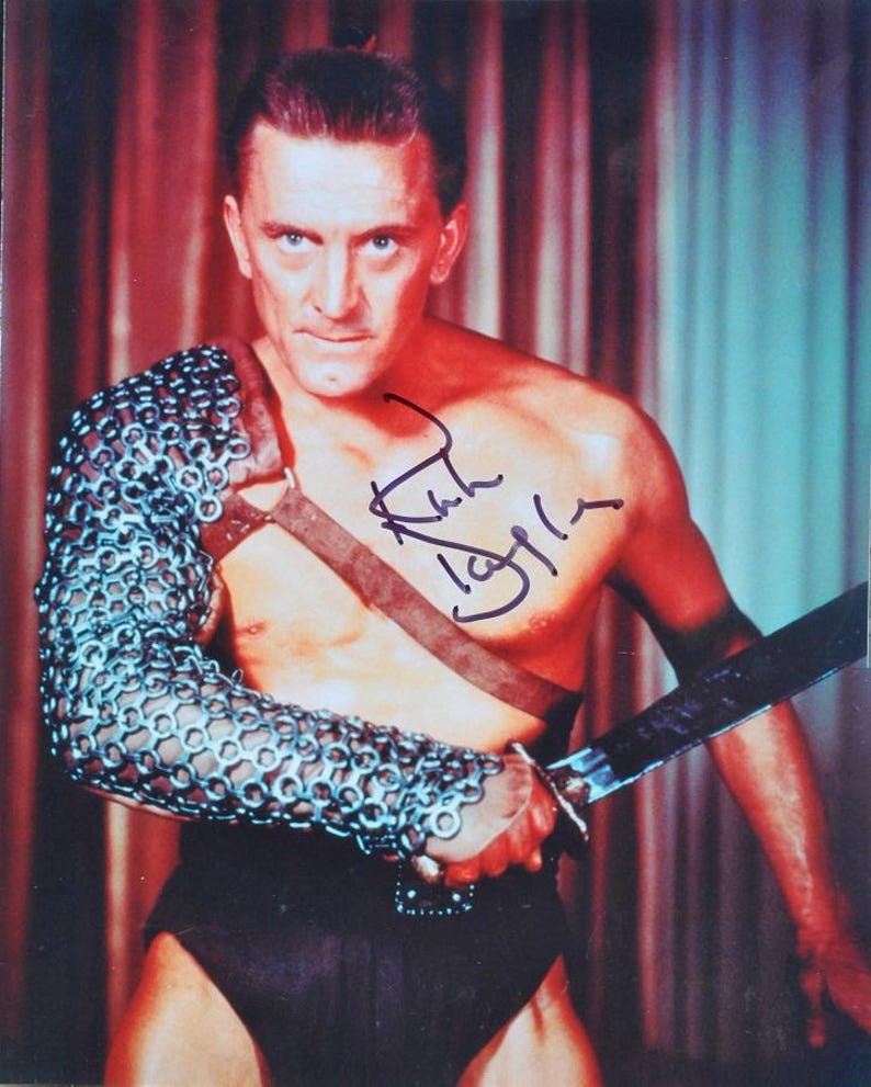 Autographing Chest KIRK DOUGLAS Signed Photo - Spartacus – W/coa - Etsy