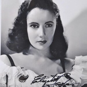 Elizabeth Taylor Signed Photo - Etsy