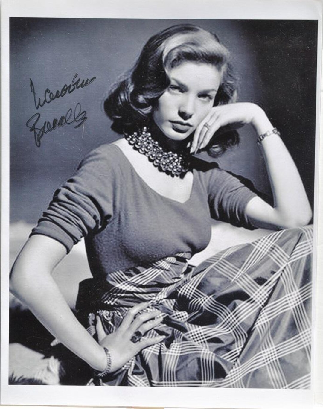 LAUREN BACALL Signed Photo - the Big Sleep, Dark Passage, Key Largo ...