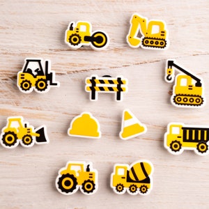 Truck Shoe Charms Tractor Construction Shoes Charm Excavator Accessories Party Favors Birthday Gifts Holidays Decoration for Boys Men
