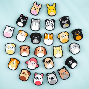 Cute Dog Shoe Charms Squish Dog Shoes Charm Cute Kawaii Animal Cute Pet Charms Animals Shoe Charms Gift For Boys Kids Girls