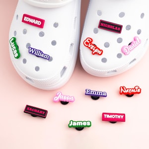 Combo 5PCS Custom Name Shoe Charms According To Unique Personal Requirements For Shoes Perfect Holiday Gift For Friends Felatives.