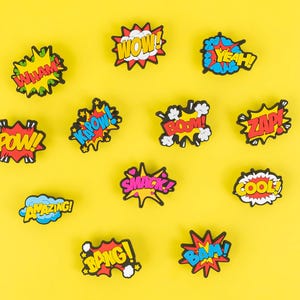 Superhero Shoe Charms 12PCS PVC Clog Pins Accessories Party Favors Birthday Gifts Holidays Decoration for Boys Women Girls.