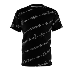 Stage Lighting Plot All-Over Print Adult Unisex Tee (Dark Mode)
