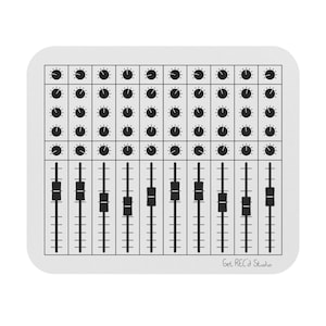 Audio Mixer Soundboard Console Mouse Pad (Light Mode)