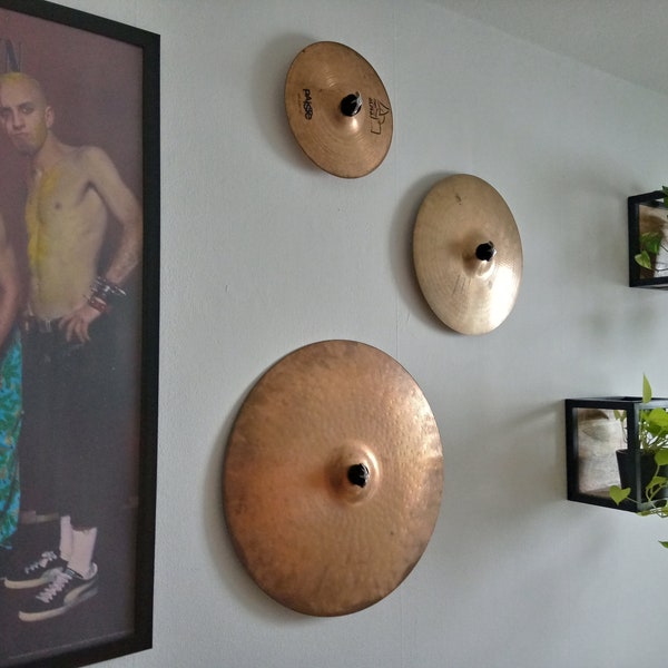 Cymbal wall holder - Cymbal wallholder - Beech - Perfect gift for drummers - safe cymbal mounting on the wall