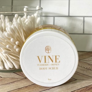 VINE Natural Turmeric and Honey Soap BODY SCRUB 4oz