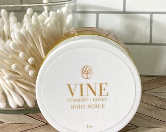 VINE Natural Turmeric and Honey Soap BODY SCRUB 4oz