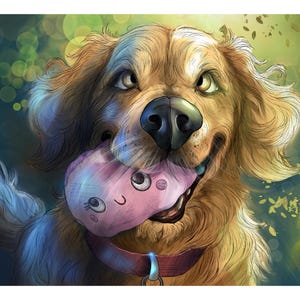 Carte Golden Retriever, Carte d'anniversaire Retriever, Carte chien, Carte pour amoureux des chiens, Carte Retriever, Cadeau pour elle, Cadeau pour lui