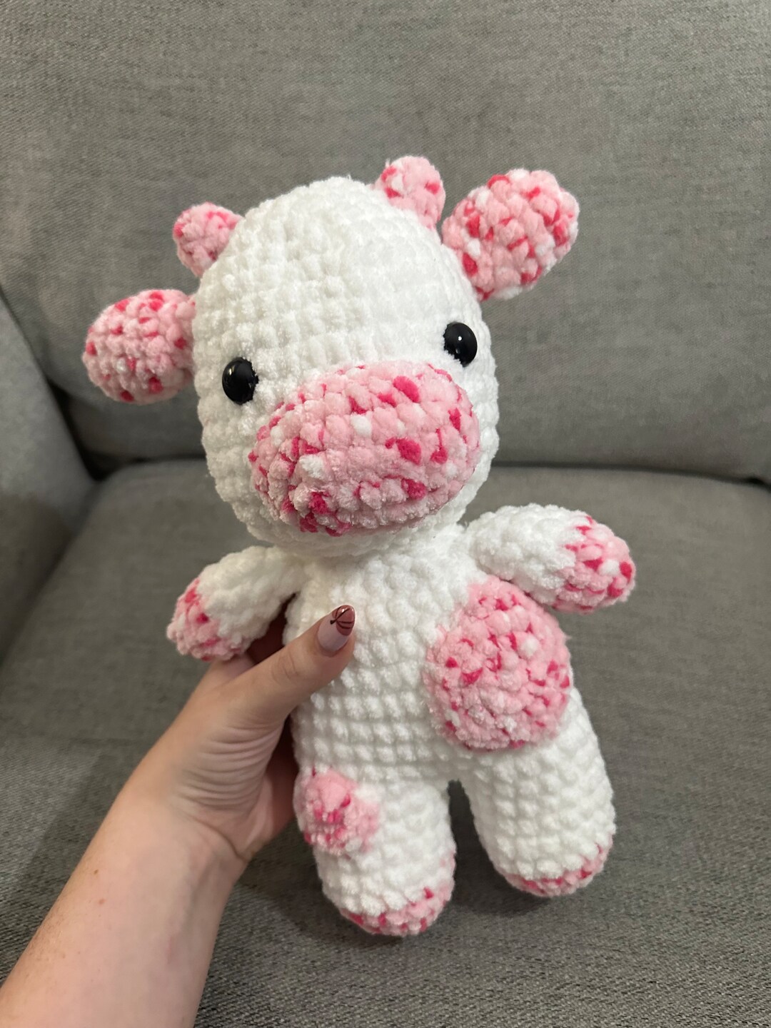 Crochet Cow/ Strawberry Cow/ Crochet Stuffy/ Cute Crochet Etsy