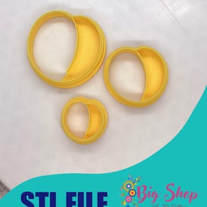 Polymer Clay Cutter, STL File, Peach Shape Clay Cutter, Digital File, 3d Print File, Clay Tool,