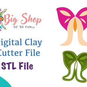 Polymer Clay Cutter, STL File, Moth Cutter, Insect Cutter, Digital File, 3d Print File, Clay Tool, Unique Cutter, Imprint Cutter