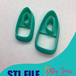 Polymer Clay Cutter, STL File, Organic Dangle Clay Cutter, Digital File, 3d Print File, Clay Tool,