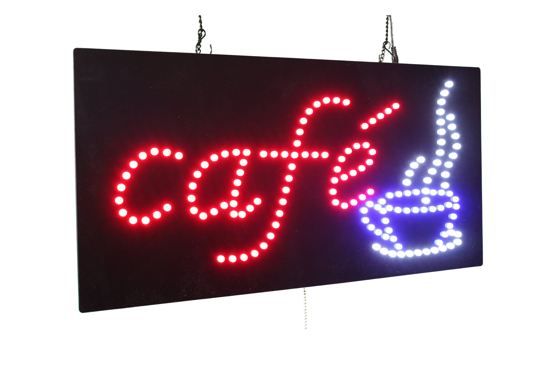 Café Sign LED Neon Store Window Display Signage Etsy