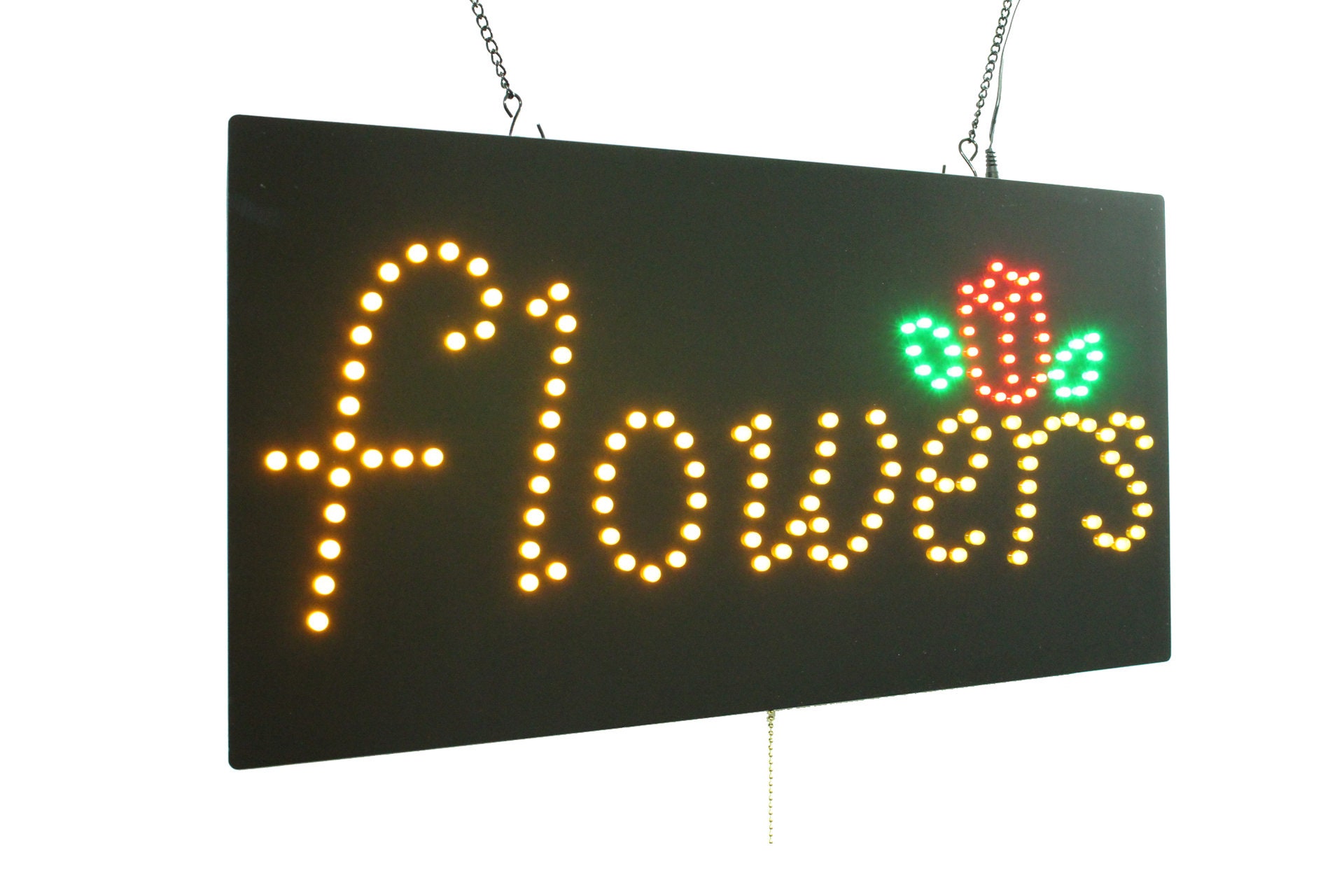 Flowers Sign LED Neon Store Window Display Signage Etsy