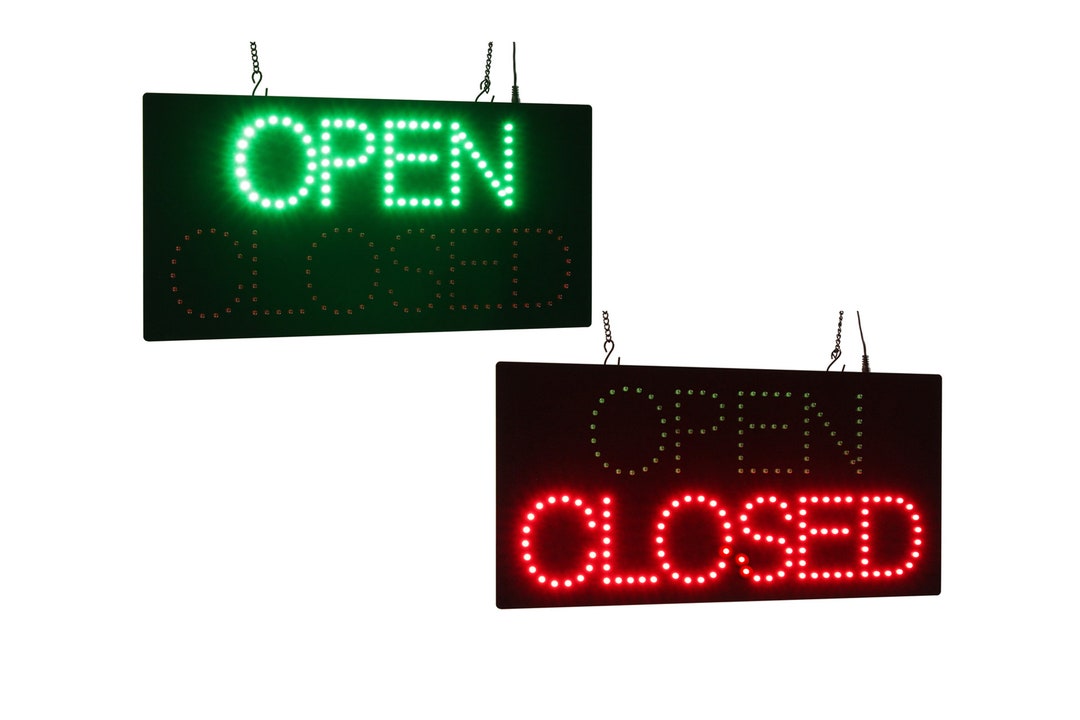 Open Closed 2 in 1 Sign, Up-down Style, TOPKING Signage, LED Neon Open ...