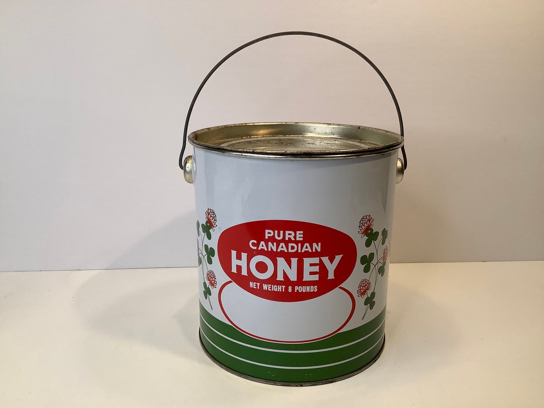 Vintage Pure Canadian Honey Tin Can 70 - Etsy