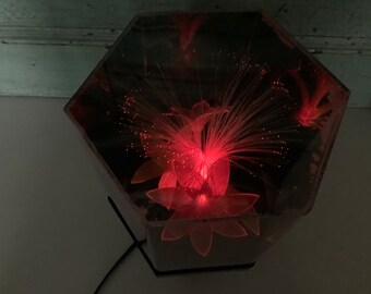 Vintage Optical Fiber Flower Lamp 70' - Etsy