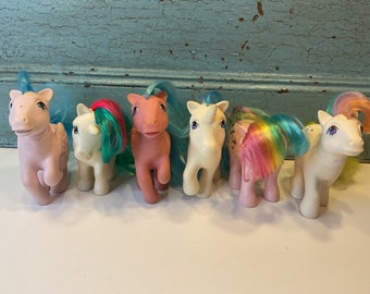 Vintage Hasbro lot of 6 my little pony 80’