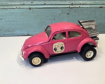 Vintage Tonka pink beetle 1970