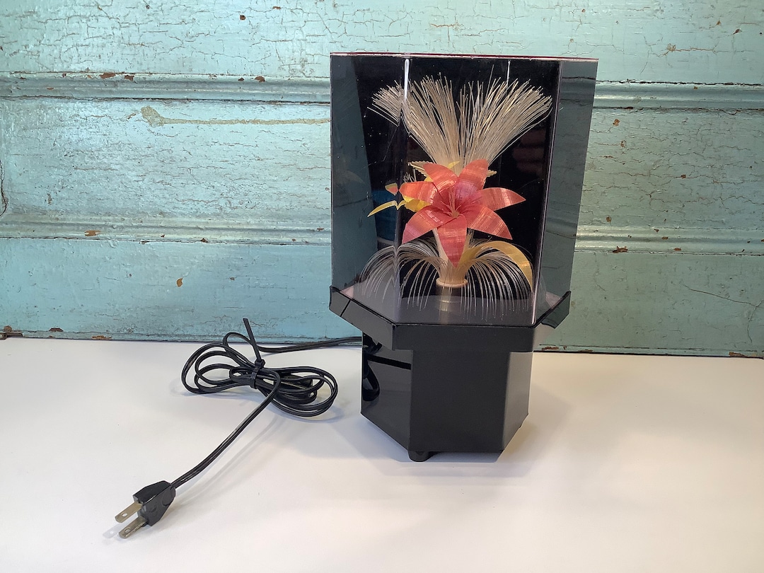 Vintage Optical Fiber Flower Lamp 70' - Etsy Vintage Optical Fiber Flower Lamp 70' - Etsy