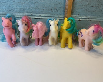 Vintage Hasbro lot of 6 my little pony 80’