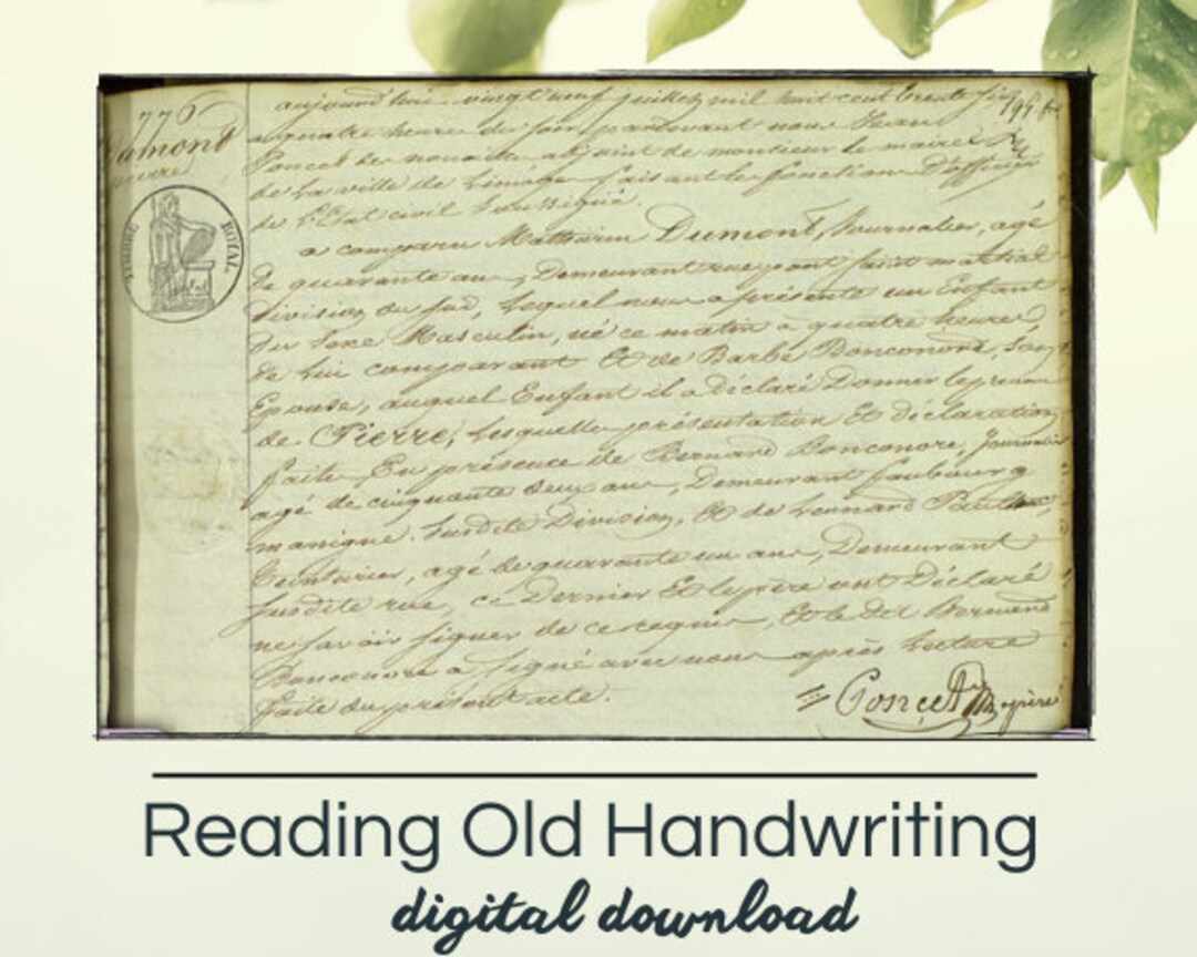 How To Read Old Handwriting