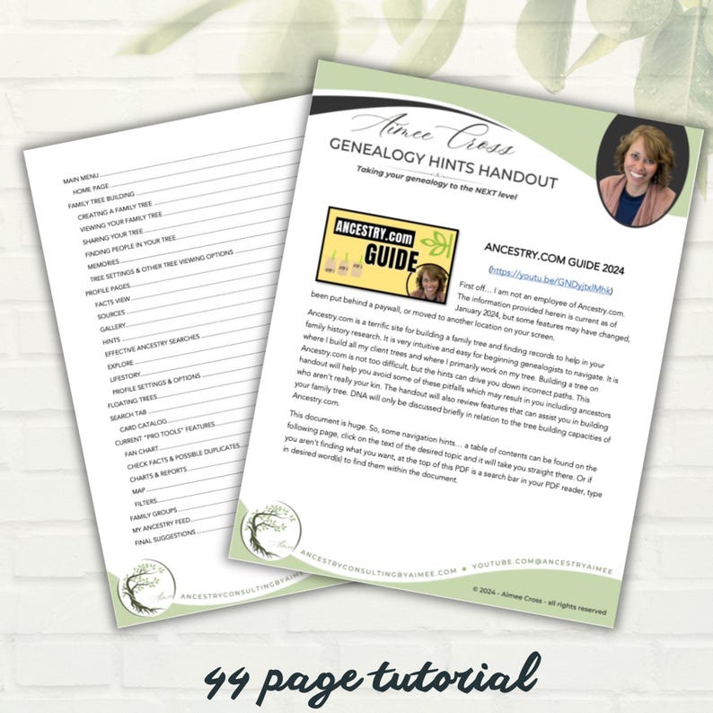 Ancestry Guide Take A Tour Of Ancestry Build A Tree Etsy