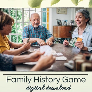Juego de cartas de historia familiar: instrucciones de creación y diseño gráfico