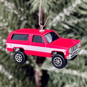 Retro Chevy K5 Blazer Christmas Tree Ornament