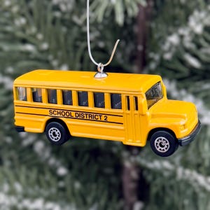 School Bus Christmas Tree Ornament
