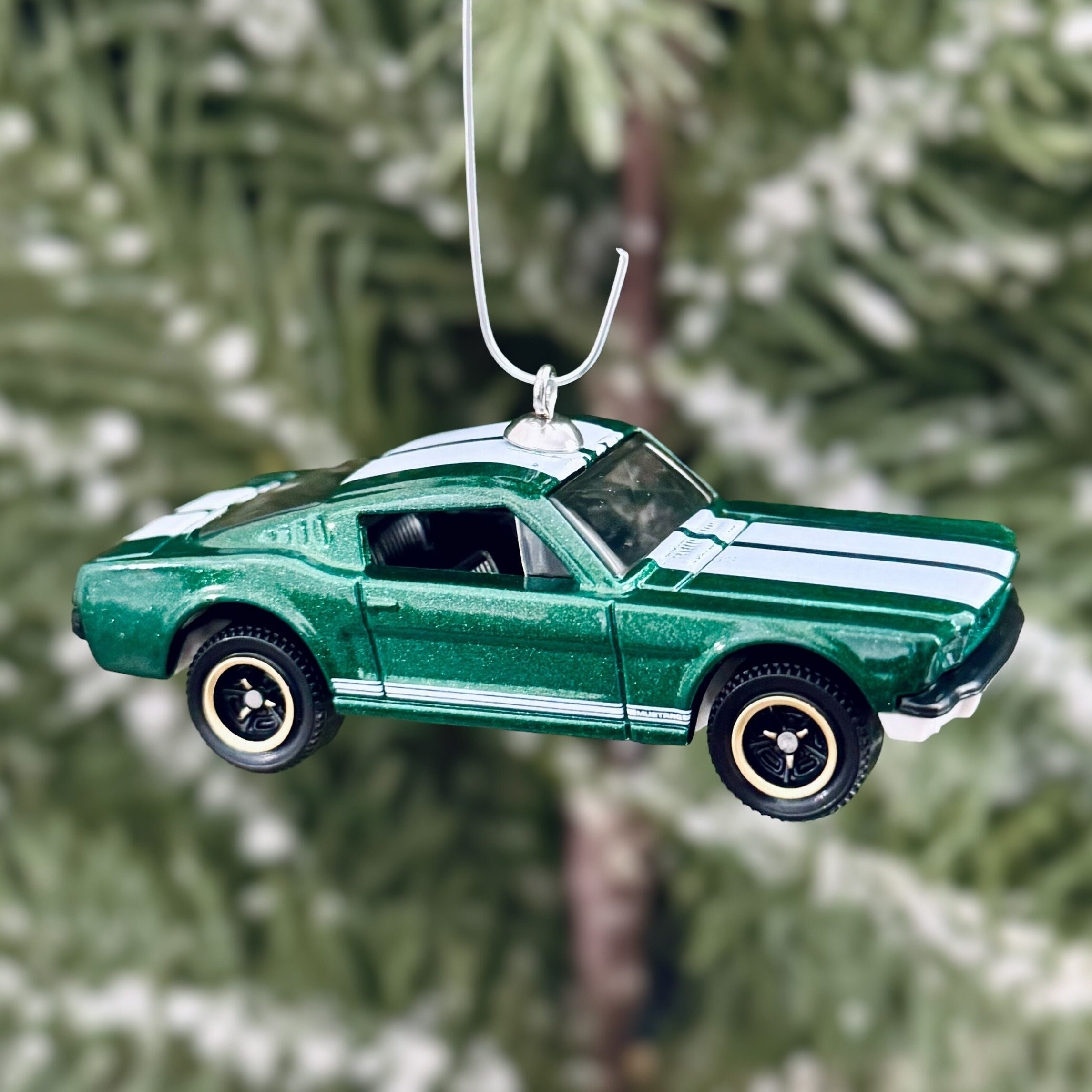 Personalized Blue Muscle Car Ornament ~ Hot Wheels Sport Car Ornament