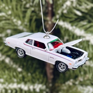 1974 Pontiac GTO Christmas Tree Ornament (Opening Hood)