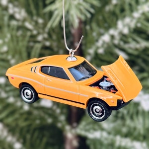 1974 Toyota Celica GT Liftback Christmas Tree Ornament (Opening Hood)