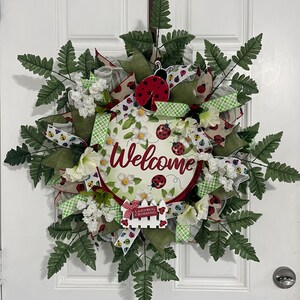 Lady Bug “Welcome” Wreath