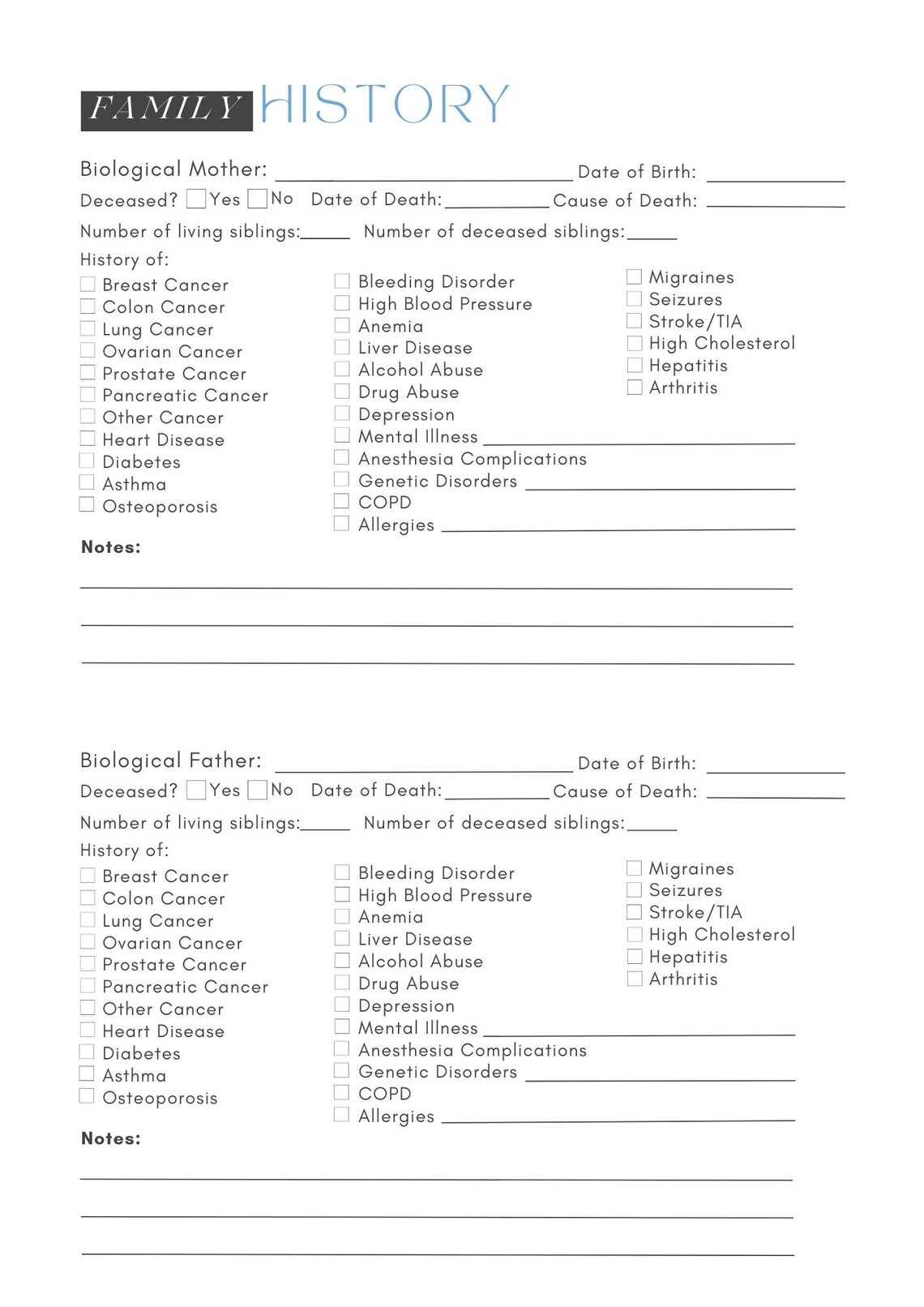 Printable Medical Binder - Etsy