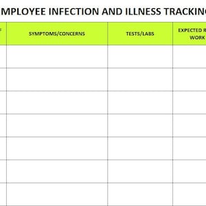 Employee and Patient Infection and Illness Tracking Spreadsheet SIMPLE FORM