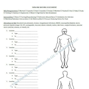 Skin and Wound Nursing Assessment