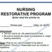 Skilled Nursing Restorative Program Examples and Template Etsy