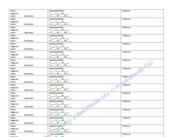 25 fogli di relazione per infermieri pazienti/residenti LTC/SNF/ICF (Versione 1)