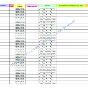 24 Patients/Residents Nurse Report Sheet LTC/SNF/ICF (Version 1)