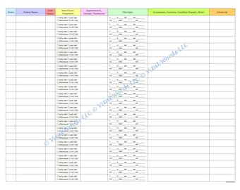 24 Feuille de rapport patient/infirmier LTC/SNF/ICF (Version 1)