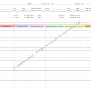 Charge Nurse Manager Day Planner (Version 3)