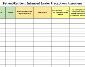 Enhanced Barrier Precautions Patient/Resident Assessment Form
